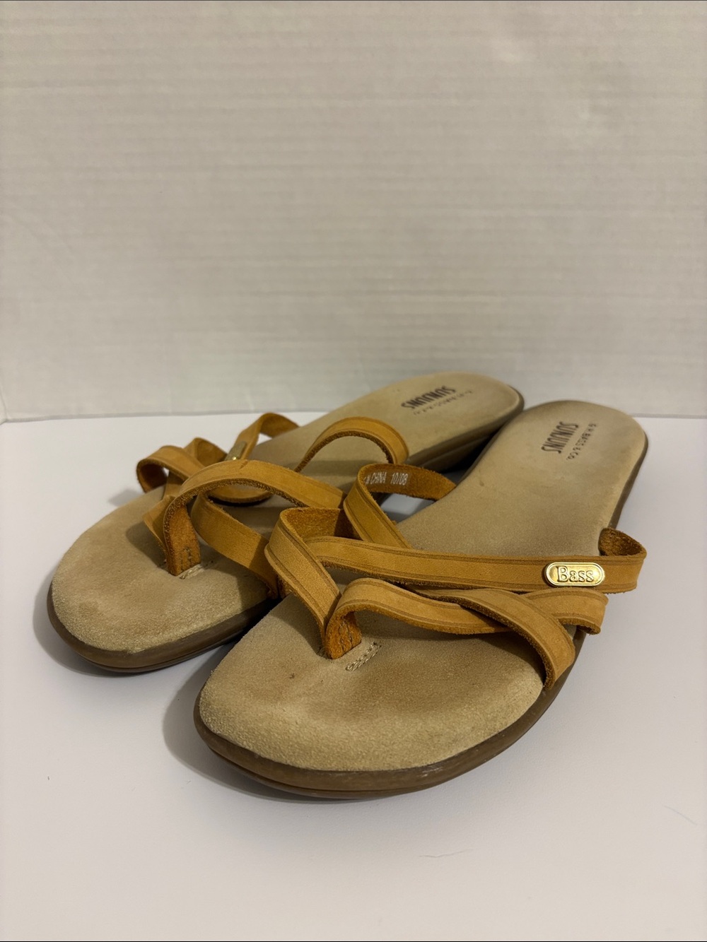 G.H Bass &Co.- SUNJUNS Suede AND Leather Strappy Slide Sandals